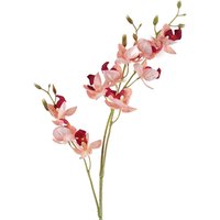 Leaf 80cm Pink Artificial Mini Orchid Stem