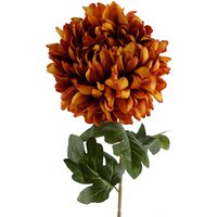Leaf 75cm Extra Large Reflex Chrysanthemum - Orange