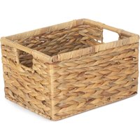 Red Hamper Water Hyacinth Nordic Water Hyacinth Storage Basket in Brown | Size: Large