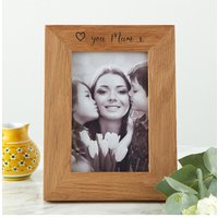 MijMoj Design Solid Oak “Love You Mum" 6" x 4" Photo Frame - Engraved Mother's Day Gift in Light Oak