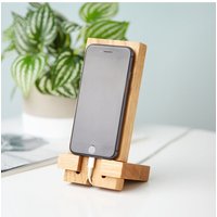 MijMoj Design Phone Charging Stand In Solid Oak in Light Brown