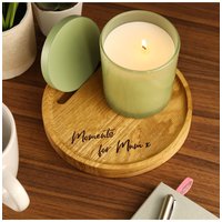 Solid Oak Candle Display Tray Lid Storage Slot Handmade UK