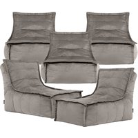 icon Dolce Large Beanbag Lounger, Velvet (5-Pack) in Charcoal