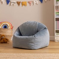 icon Kids Kingston Velvet Bean Bag Chair Dusk Pink Childrens Bean Bags in Light Blue