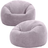 icon Kingston Classic Beanbag, Corduroy 2 Pack in Purple