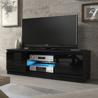 TV Unit LED Lighting & Gloss Doors 120cm