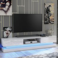 TV Unit LED Lighting & Gloss Doors 180cm