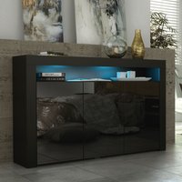 Sideboard LED Lighting & Gloss Doors 155cm