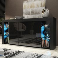 Sideboard LED Lighting & Gloss Doors 164cm