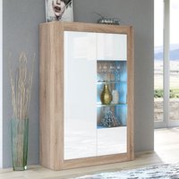 Display Cabinet 140cm Matt Body & Gloss Doors