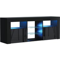 TV Unit LED Lighting & Gloss Doors 145cm
