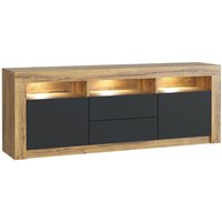 TV Unit LED Lights Matt Drawers & Doors 160cm
