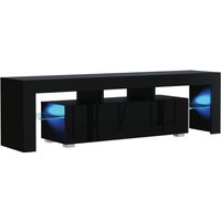 TV Unit LED Lighting & Gloss Doors 160cm