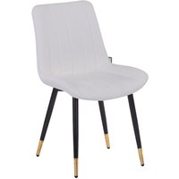 Hygrad Built to Survive Set of 2 Faux Leather PU Padded Dining Chairs Kitchen Dining Room Chair Set Family in White