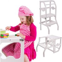 2 1 Kitchen Step Stool Helper Safety Rail Learning Tower