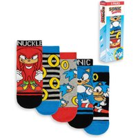 Sonic the Hedgehog Boy's Kids Calf Socks Set of 5 (Blue) in Blue | Size: 9-12