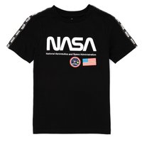 NASA Boy's Kids Short Sleeved T-Shirt (Black) in Black | Size: 10-11 Years