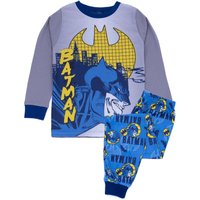 DC Comics Boy's Kids Long Sleeve Long Leg Pyjama Set (Grey) in Grey | Size: 9-10 Years