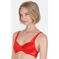 Little Women Women's 'Millie' High Apex Non-Wired Medium Removable Padding Bra in Red | Size: 30AA