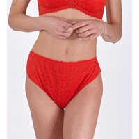 Little Women Women's 'Millie' High-Waisted Brief in Red | Size: Medium