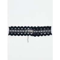 SVNX Women's Corded Wave Edge Choker in Black