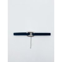 SVNX Women's Black Faux Suede Choker Necklace With Silver Metal Centre Charm