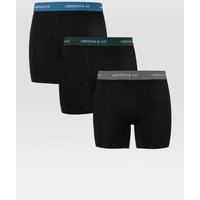 Larsson & Co Men's 3 Pack Boxers in Black | Size: Small