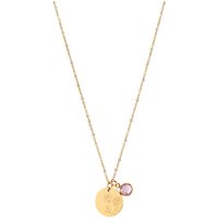 Joy by Corrine Smith Women's June Birth Flower Necklace with Birthstone in Metallic Gold | Size: 18 inches
