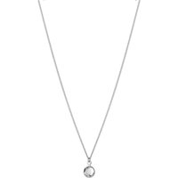 Joy by Corrine Smith Women's April Birthstone Crystal Necklace Sterling Silver in Metallic Silver | Size: 16 inches
