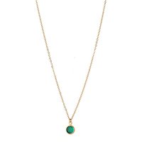 Joy by Corrine Smith Women's May Birthstone Crystal Necklace Gold Plated in Metallic Gold | Size: 18 inches