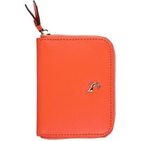 Ashwood Leather Women's 'Mini X' RFID Protected Real Leather Purse in Orange