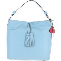 Ashwood Leather Women's 'Musette' Real Leather Hobo Bag in Light Blue