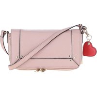 Ashwood Leather Women's 'Blossom' Flap Over Real Leather Shoulder Bag in Light Pink