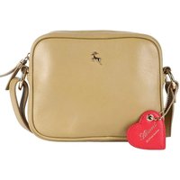 Ashwood Leather Women's 'Haute' Zip Top Real Leather Cross Body Bag in Mustard