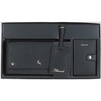 Ashwood Leather Women's 'Wise Tour' Real Leather Gift Travel Set in Black