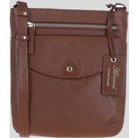 Ashwood Leather Women's 'Five CB' Real Leather Cross Body Bag in Tan