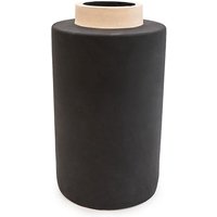Madison & Mayfair Chic Contrast: Small Black & Cream Cylinder Vase