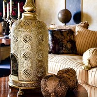Madison & Mayfair Large Detailed Gold Lantern