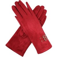 LL Accessories Women's Buckle Detail Glove in Red