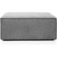 Abakus Direct Doris Footstool in Light Grey Cord Chenille in Dark Grey