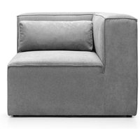 Abakus Direct Doris Corner Unit in Light Grey Cord Chenille