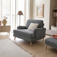 Abakus Direct Harper Armchair - Durable & Easy Clean Upholstery in Dark Grey