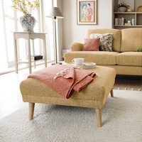 Abakus Direct Harper Footstool - Durable & Easy Clean Upholstery in Brown