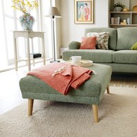 Abakus Direct Harper Footstool - Durable & Easy Clean Upholstery in Green