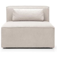 Abakus Direct Doris Armless Chair Module in White Cord Chenille