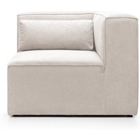 Abakus Direct Doris Corner Unit in White Cord Chenille