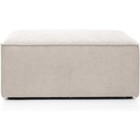 Abakus Direct Doris Footstool in White Cord Chenille