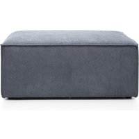 Abakus Direct Doris Footstool in Dark Grey Cord Chenille in Light Grey