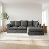 Lucas Water Repellent Velvet Chenille Right Facing Corner Sofa