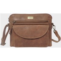 Assots London Women's 'JEAN' Distressed Vintage Real Leather Crossbody Bag in Tan